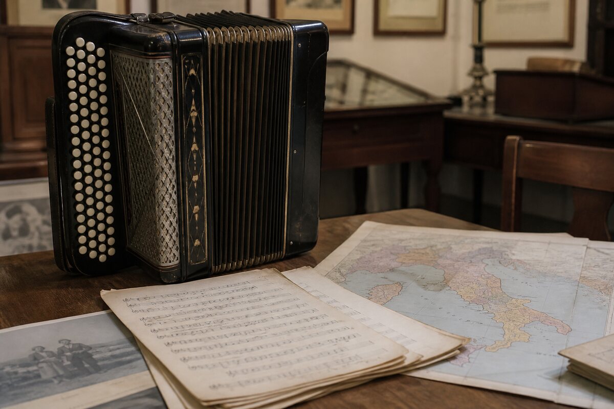 Music & Culture: original editorial photograph with an Italian accordion