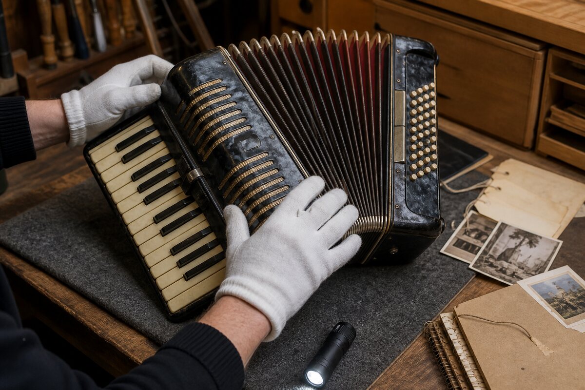 Read a model specification with confidence: original editorial photograph for the Italian accordion reference